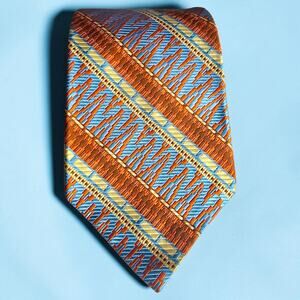 Vintage Resilio Sophisticate Wide Necktie  Lazarus 1970s Geometric Retro 5"